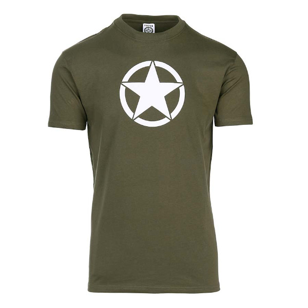 Koszulka T-shirt Zielona z biała gwiazdą Fostex