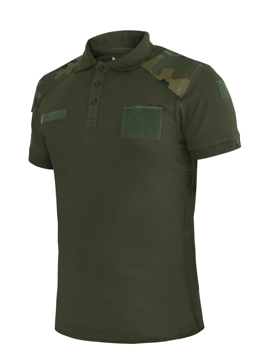 KOSZULKA POLO MĘSKA WOJSKOWA OLIWKOWA / WZ93 - S - DOMINATOR