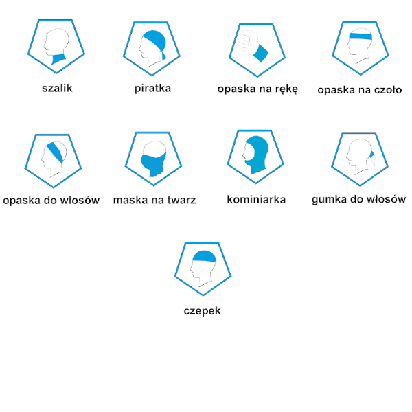 Chusta wielofunkcyjna Rosyjski Cyfrowy Haasta