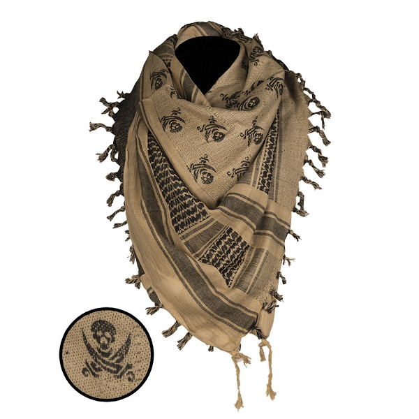 Arafatka Skull Coyo/Black 110x110cm MIL-TEC