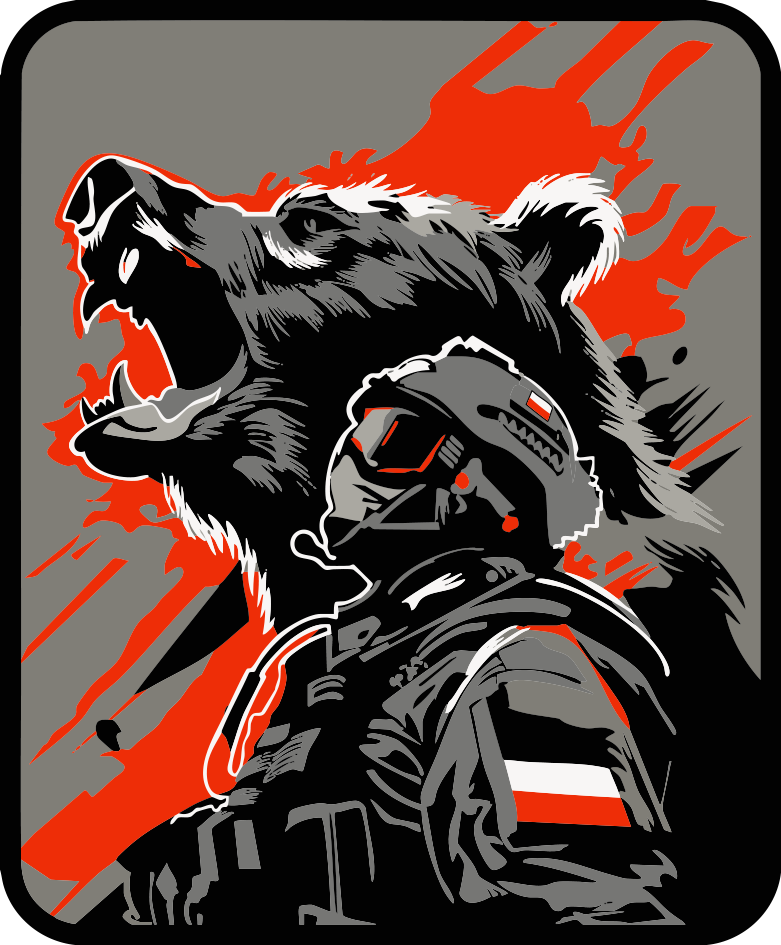 NASZYWKA / PATCH NIEDŹWIEDŹ  (HY-MASKI-039)