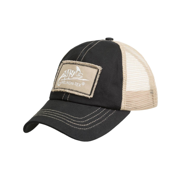 Czapka Trucker Logo Cap CT Czarna-Beżowa
