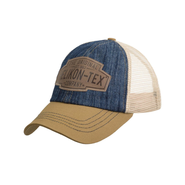 Czapka Trucker Logo Cap Denim Dark Blue-Beżowa