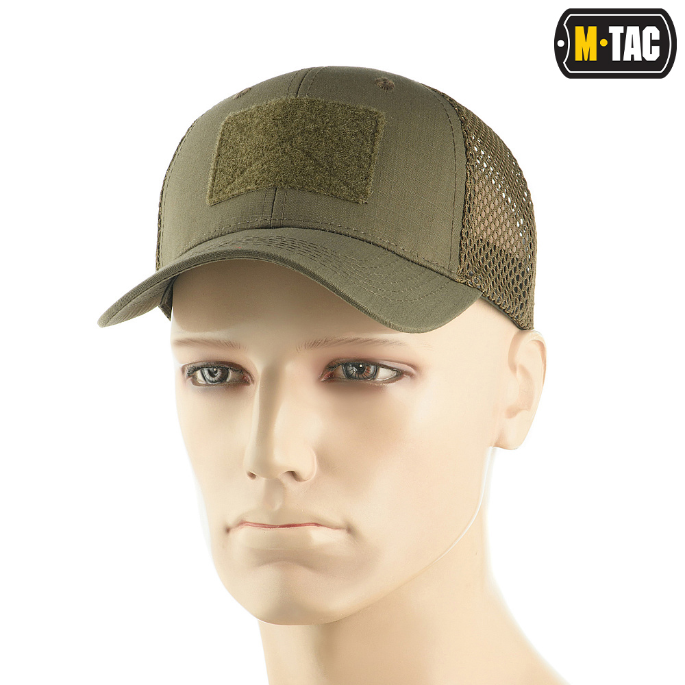M-Tac czapka z daszkiem siatka na rzep Flex Rip-Stop Dark Olive S/M