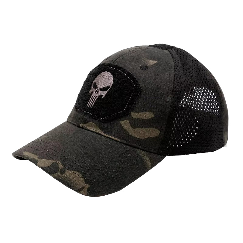 Czapka Taktyczna Mesh Punisher Black Camo OUTLANDRA